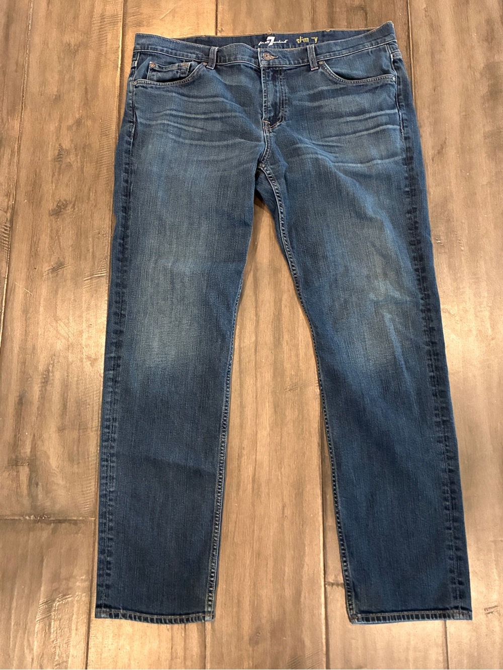 7 For All Mankind Slimmy Jeans in Medium Wash - Size 40